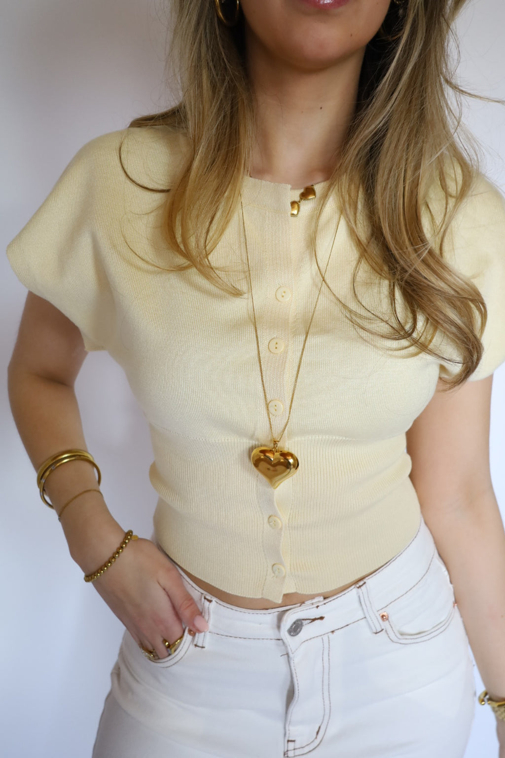 Soft knit butter yellow