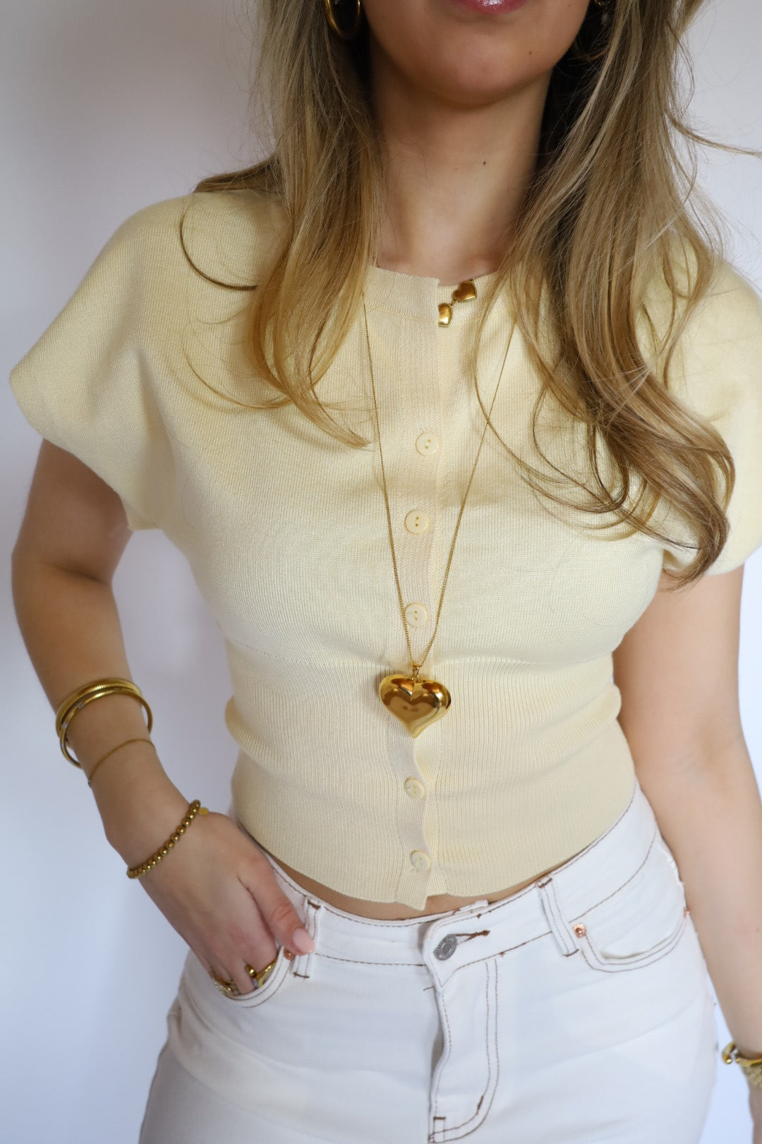 Soft knit butter yellow