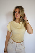 Soft knit butter yellow