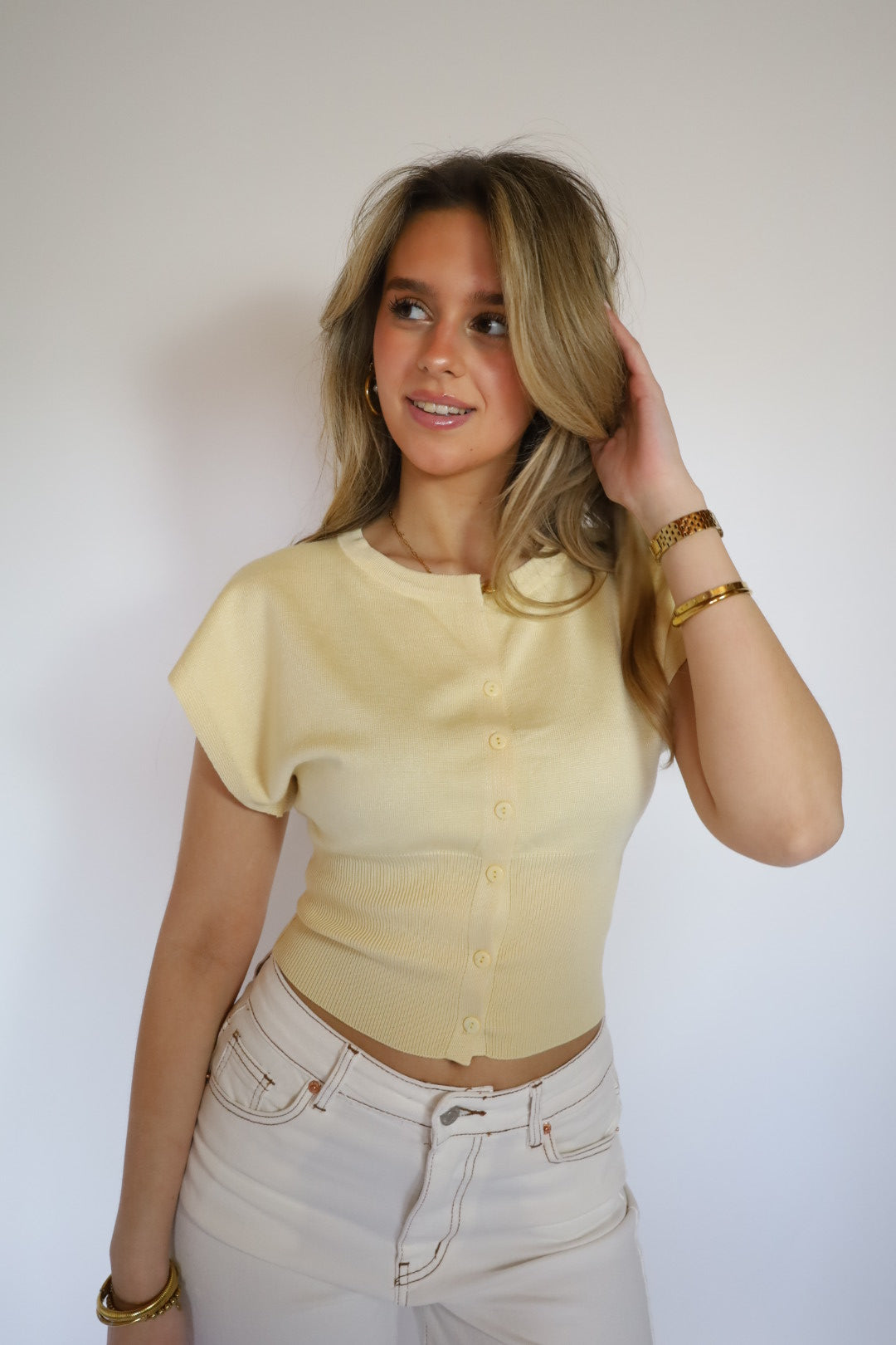 Soft knit butter yellow