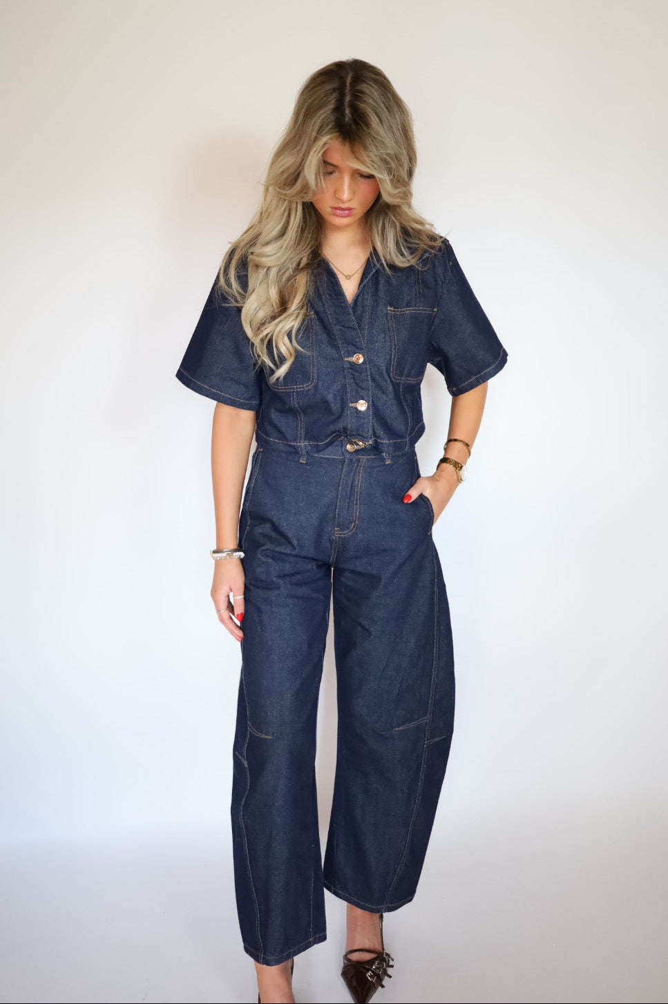 Ballon jeans denim set