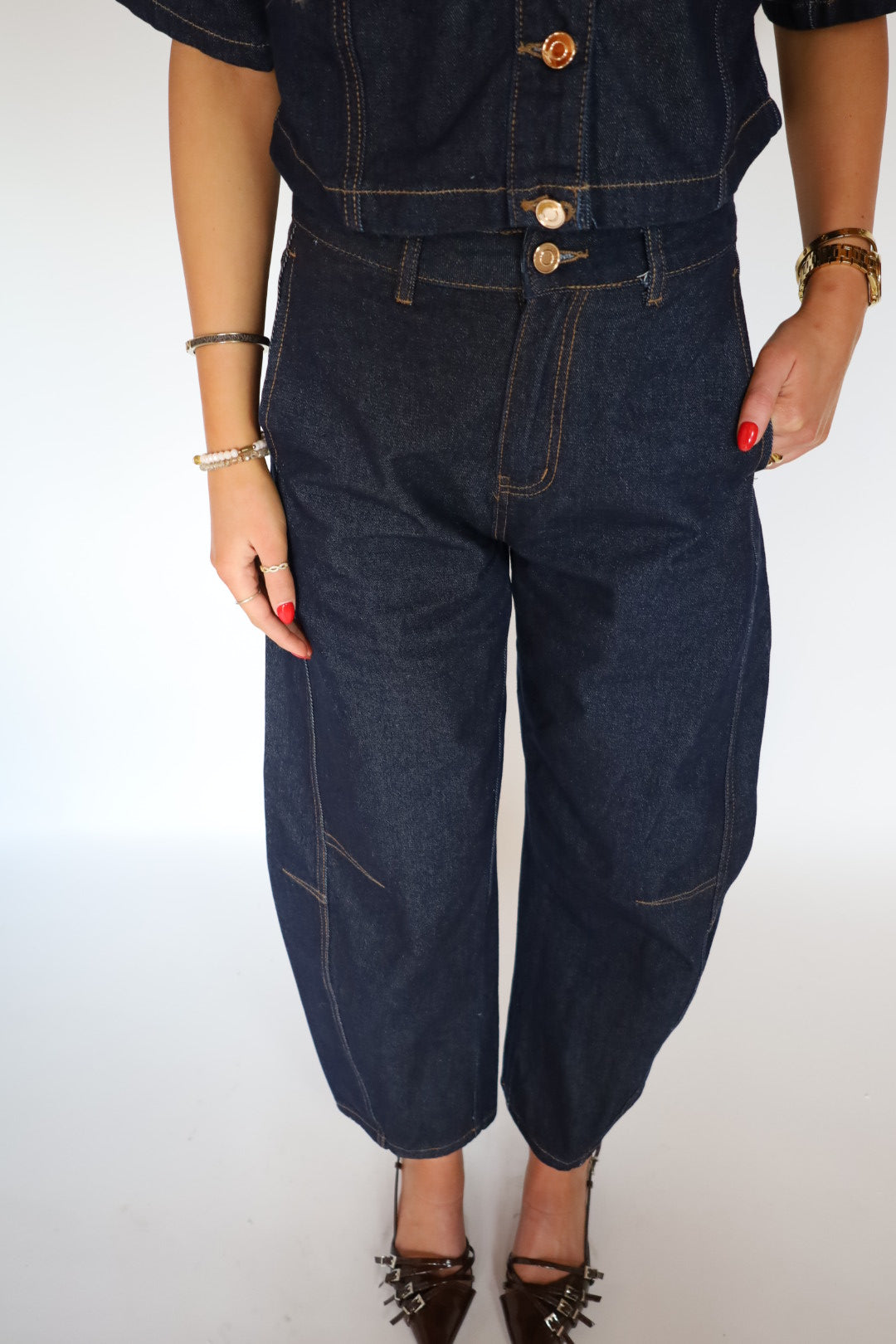 Ballon jeans denim set