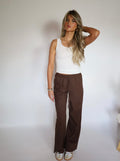 Linen pants brown