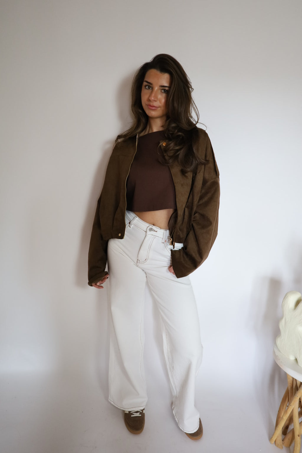 Jacket suede brown