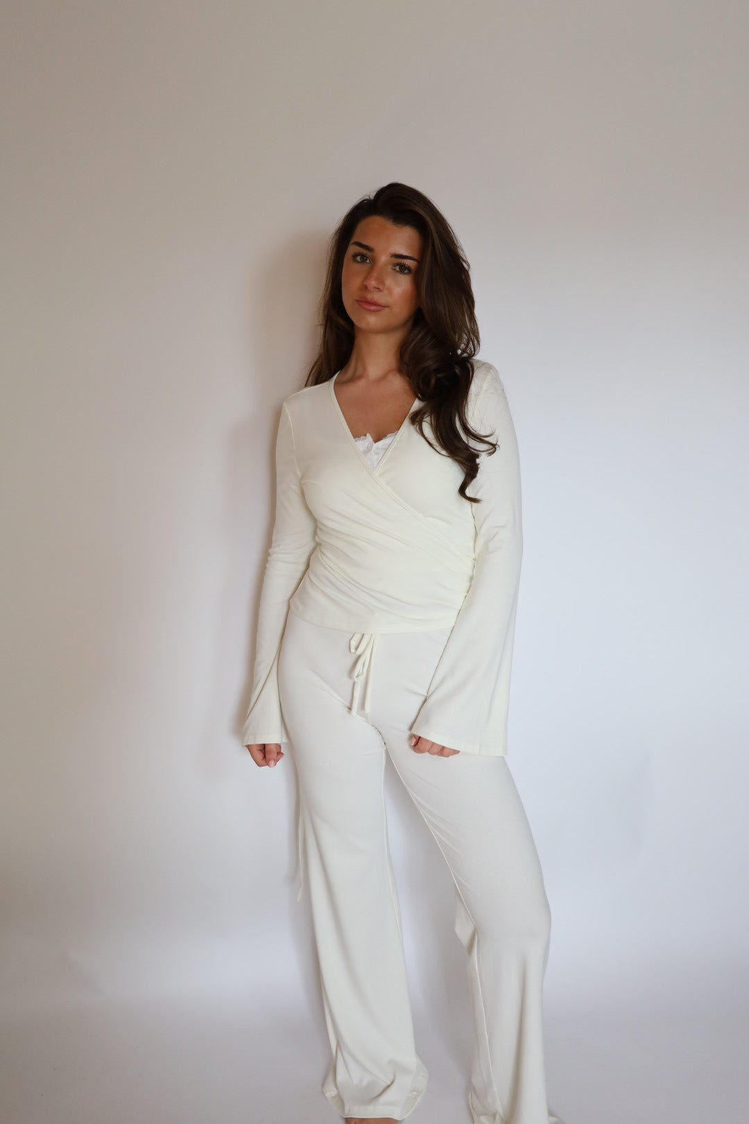 Jogger top long sleeve cream