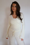 Jogger top long sleeve cream