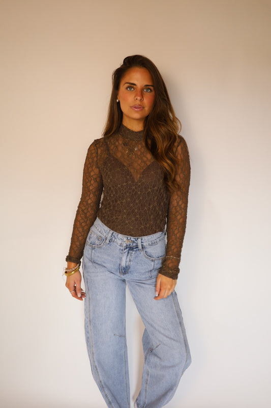 Lace Bodysuit Khaki