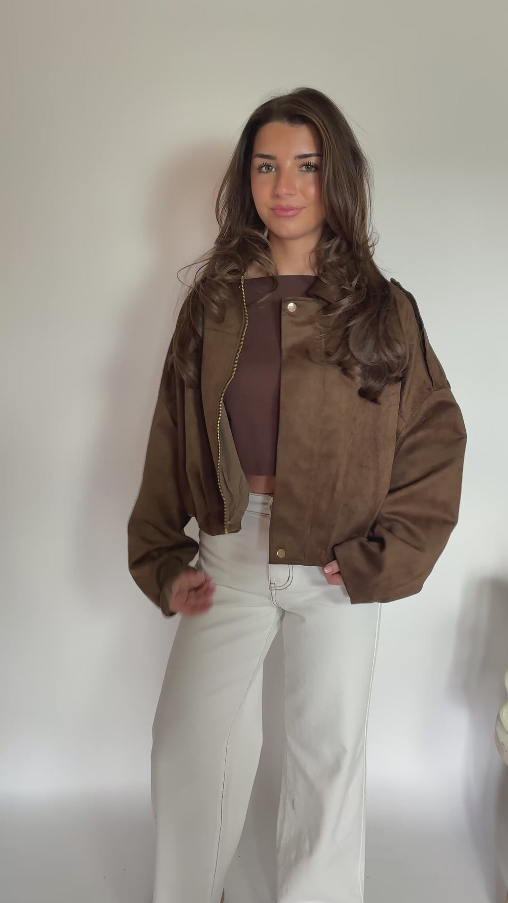 Jacket suede brown