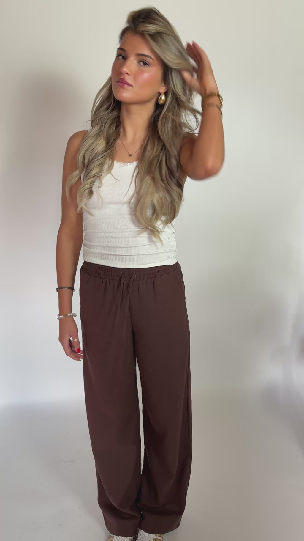 Linen pants brown
