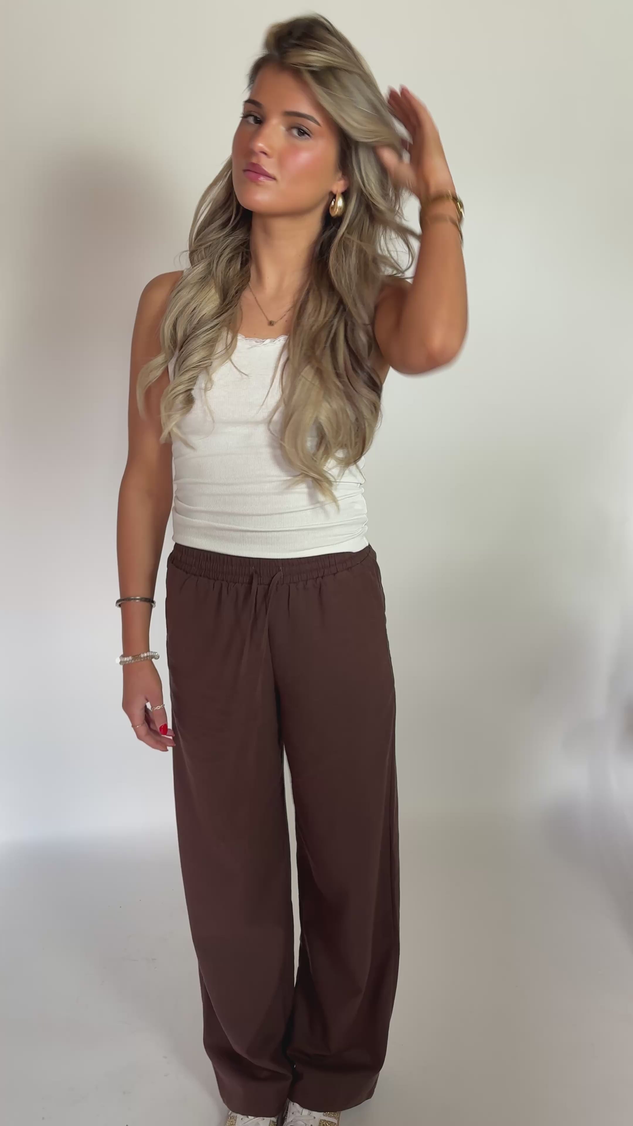 Linen pants brown
